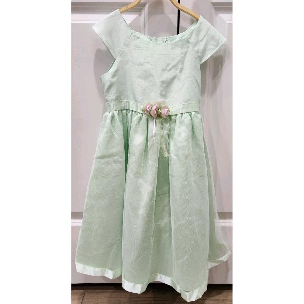 Light green tulle dress Girls size‎ 5 Easter Flower Girl Pageant Dress Youngland